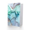 Wee Blue Coo Abstract Paint With Cool Colours Greeting Card