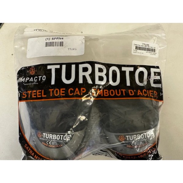 TURBOTOE Impacto TURBOTOE Steel Toe Cap Overshoe Pvc, Gray, Size:
