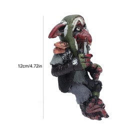 CHEOTIME Garden Resin Statue, Big Goblin Statue Leprechaun Anime Character Sculpture Home Decor Sculpture Figurine for Indoor Outdoor Lawn Ornaments