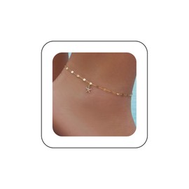 Cimenexe Bohemian Starfish Anklet Gold Starfish Pearl Anklet Chain Sea Life Chain Anklet Starfish Anklet Summer Beach Anklet Jewellery for Women and Girls Gifts, Zinc, No gemstone