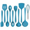 Onader Navy Blue Kitchen Utensils Set, Silicone Cooking Utensils Set