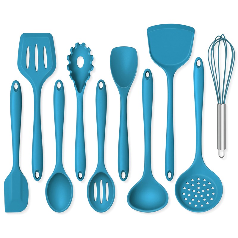 Onader Navy Blue Kitchen Utensils Set, Silicone Cooking Utensils Set