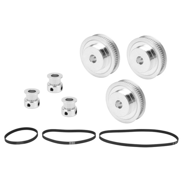 Walfront Timing Belt Pulley, Belt Pulley, 3D Printer, Timing Belt,