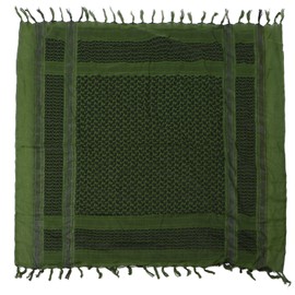 Scarf Head Wrap Breathable Kerchief Comfortable Shawl Green with Tassels for Fall Winter