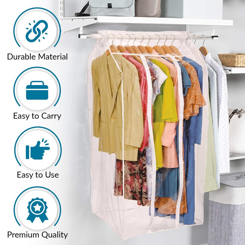 Violet Linen Clear Organization Vinyl Storage, 100% Vinyl, Heavy Duty,