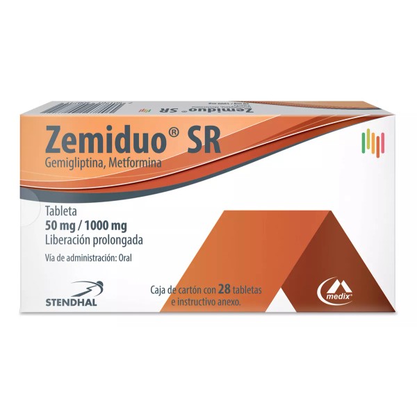 PRODUCTOS MEDIX SA DE CV Zemiduo Sr 50 Mg / 1000 Mg 28 Tabletas