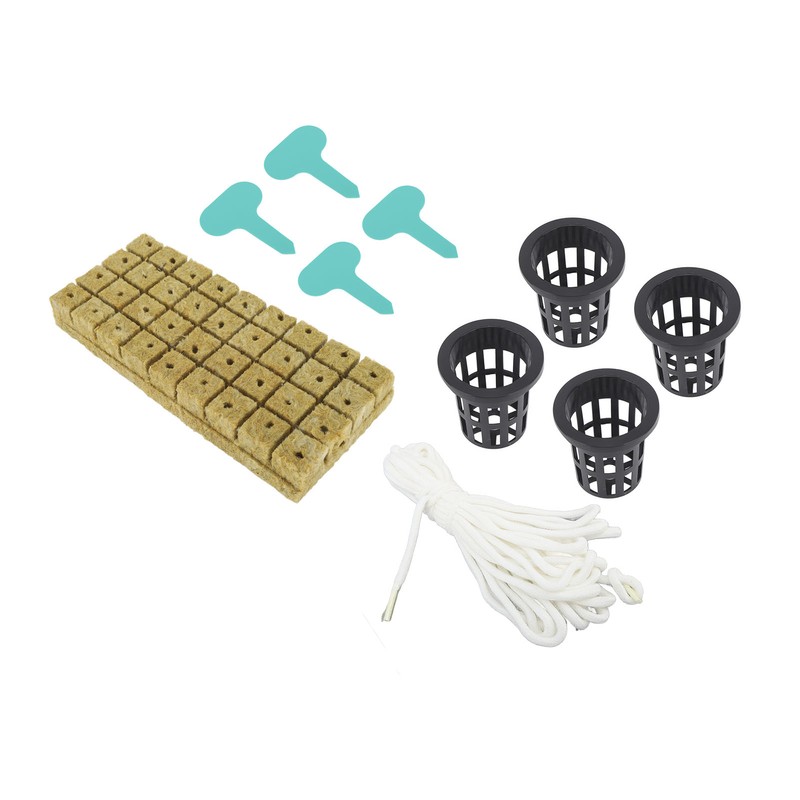 72 Set 1 Inch Rockwool Cubes with 2 Inch Net