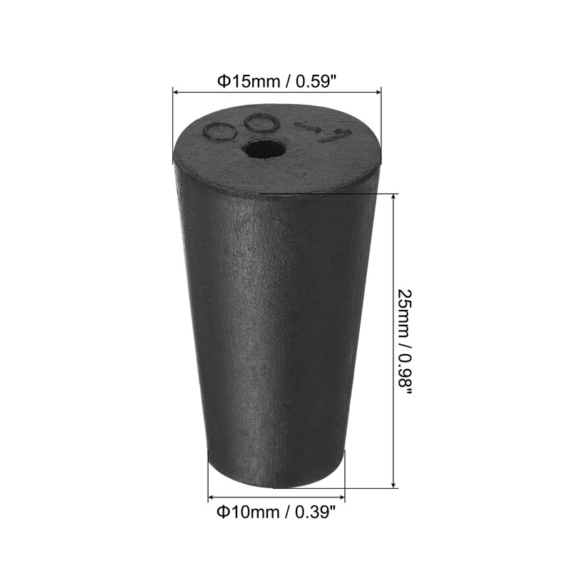 MECCANIXITY Rubber Tapered Plug 10mm to 15mm Solid Test Tubes