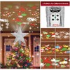 Christmas Tree Topper Lighted with Projector Christmas Star Tree Topper