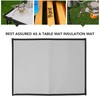 Fireproof Grill Pad Fiberglass Cloth Heat Resistant Foldable Square Fire
