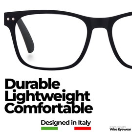 Wise Eyewear 2 Pack Bulk Multi Focus 3 Power Progressive Reading Glasses - No Line (2 Pack Black, 1.00)