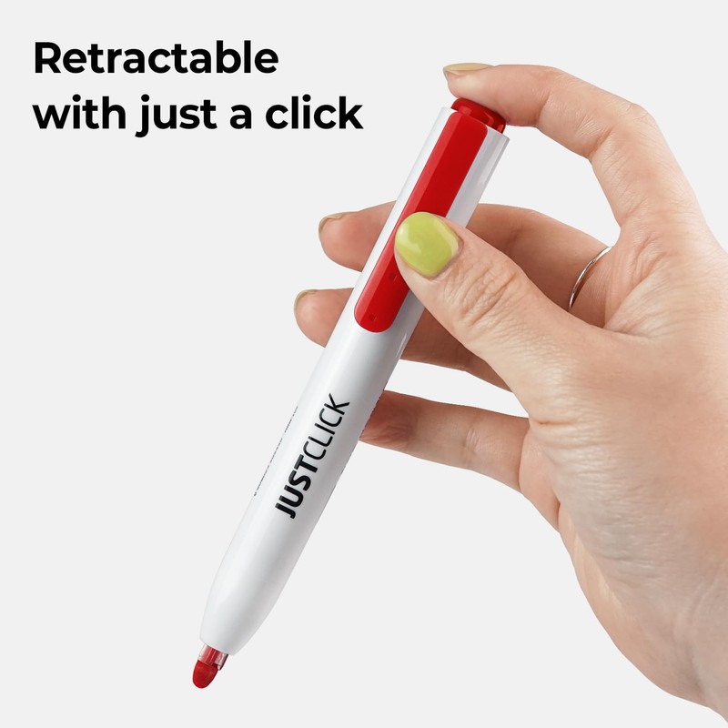 carrotez Retractable Dry Erase Markers, Low Odor Whiteboard Markers, Bullet