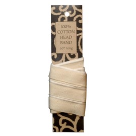 Diademas de mano, calidad de archivo, fibra natural, 100% algodón, 60 x 0,375 pulgadas, ideal para encuadernación, manualidades, proyectos de bricolaje, color marfil