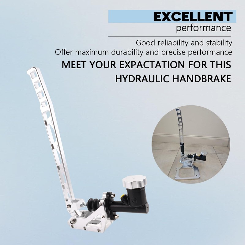anwenchapey Drift Hydro E-Brake Racing Hydraulic Handbrake Long Arm Silver