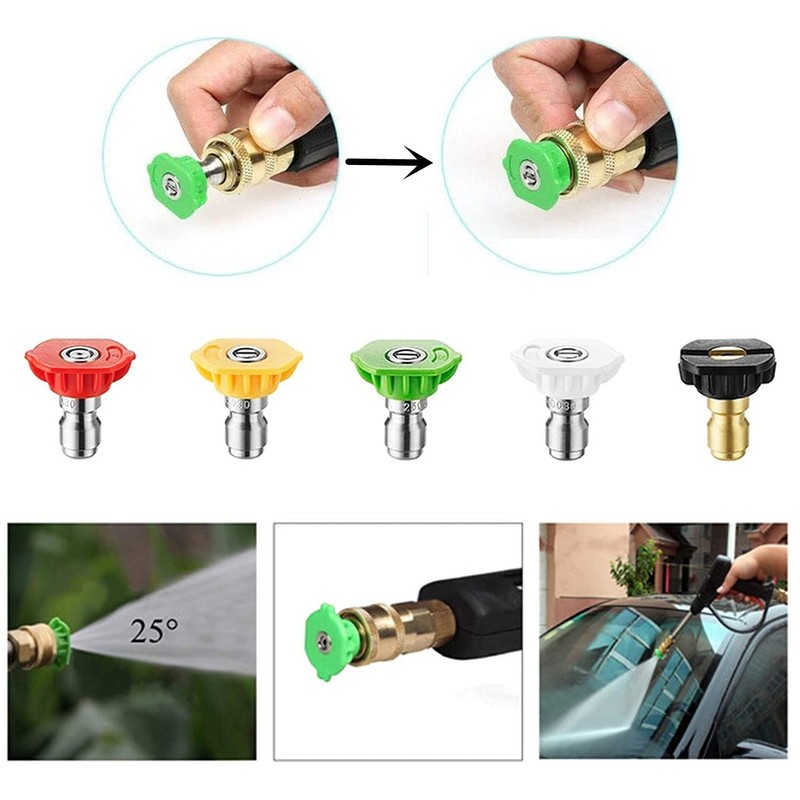 CHDUYUHMAOY 7 Pack Pressure Washer Spray Nozzle Tips Multiple Degrees,