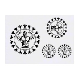 4 x 'Body Builder ' Temporary Tattoos - Water Resistant, Skin-Safe, Non-Toxic Transfers, Mixed Sizes (TO00069800)