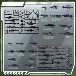 HIMIRICH Military Weapon Pack Kit Toys, 83 PCS U.S. Special Forces Weapons Guns Toys，Kids Gun Weapon Building Block Toys Compatible with Major Brands