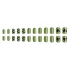 KRTBKR 24Pcs Green Shamrock Full Cover Short Square False Nails