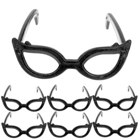Abaodam 100pcs Doll Glasses Dollhouse Glasses Doll Costume Glasses Doll Sunglasses Doll Dress up Eyeglasses Dollhouse Eyeglasses Dolls Costume Eyeglasses Dog Miniature Little Doll Plastic