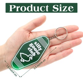 Ecation 12 Pcs Cute Goose Keychain Silly Keychain Funny Keychain Bulk Novelty Silly Gag Gifts Vintage Hotel Keychain Gift for Men Women Backpack