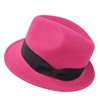 HEYANN Fedora Hats,100% Sheep Wool Short Brim Trilby Panama Hat