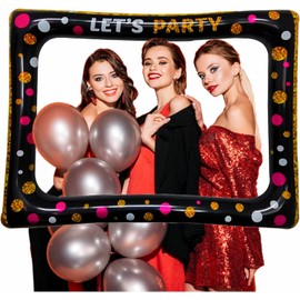 Party Photo Booth Frame, Blow up Photo Booth Frame, Inflatable Photo Booth Selfie Frame Party Supplies for Birthday Wedding
