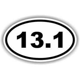 CapecodBuyandSell 5"x3"  13.1 Decal Sticker Car truck Window bumper Running Jogging Marathon
