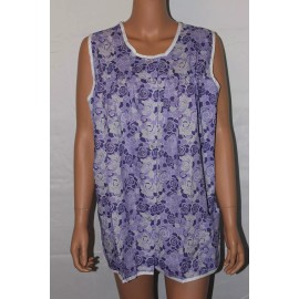 EASY ESSENTIALS NEW – EASY ESSENTIALS SNAP FRONT SMOCK COBBLER APRON LILAC FLORAL SIZE M L 1X 2X - Regular, L