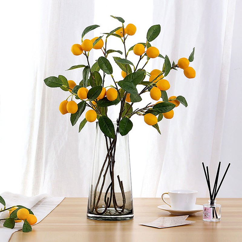 Artificial Tangerine Branches Simulation Orange Branch Lifelike Decorative Fake Fruit
