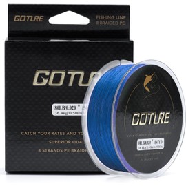 Goture Braided Fishing Line, 8-fold, Braided Fishing Line, Ultra Thin, Strong, Sensitive, Smooth and Stretch-Free Fishing Line, 8-Way Braided Fishing Line, 300 m