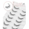 Onlyall Natural False Eyelashes Wispy Clear Band Fake Lashes H86