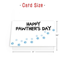 MQMRYeto Dog Dad Card, Dog Father's Day Card, Happy Pawther’s Day Card, Cute Pet Father's Day Card, Fathers Day Good Gifts From Dog Cat