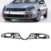 2pcs Front Bumper Fog Light Grille 5K0853665 Black Mesh Replacement