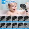 Hibbent Upgraded 5-spray 13'' Shower Head, High Pressure Rainfall Shower