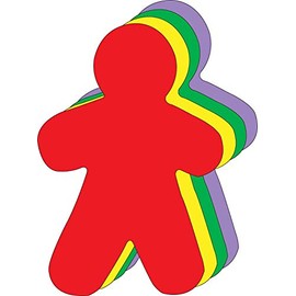 8” x 10” Person Assorted Color Super Cut-Outs, 15 Cut-Outs in a Pack for Around The World, Unity in Diversity Kids’ Craft Projects for School/Classroom.