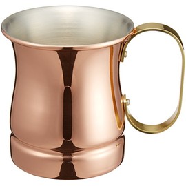 新光金属 COPPER 100 ビアーマグ 16oz S-586, ブロンズ, 製品寸法:9φ×10hcm