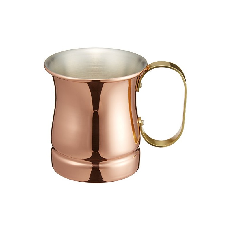 新光金属 COPPER 100 ビアーマグ 16oz S-586, ブロンズ, 製品寸法:9φ×10hcm