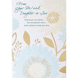 Greeting Card From Your Son and Daughter-in-Law - Thank You For Being The Wonderful Mom and Mother-in-Law - Happy Mother's Day We're So Very Lucky To Have You