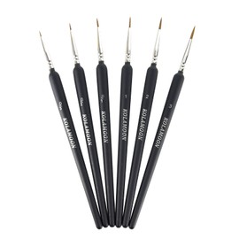 KOLAMOON 6pcs Fine Surface Brush Fine Brush Painting Oil Painting Brush Gradient Brush Plastic Model Painting Brush Model Brush Ink Painting Watercolor Japanese Painting