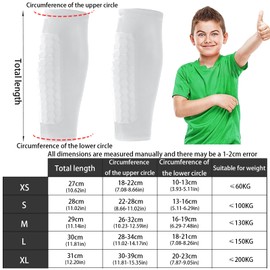 LUKIUP Men's Football Shin Pads, XS/S/M/L Chin Pads, Children, Adult Football, Breathable & Non-Slip Shin Pads, Football, Suitable for Adults and Children (White, XS)