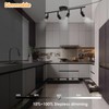 Dimmable 4 Light Black Plug in Track Light White Plug