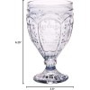 FITZ AND FLOYD TRESTLE GLASSWARE ORNATE GOBLETS 4 PIECE SET,