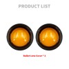 HDBUBALUS 2x Bullet Turn Signal Light Amber Lens Gloss Black