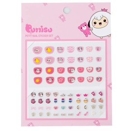 Puttisu Petit Nail Art Stickers for Kids - Non Toxic, Cute & Fun, Easy Application, (Large- Pack of 5)