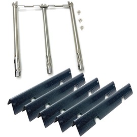 Direct store Parts Kit DG270 15.3” 7636 Snow Porcelain Flavorizer Bars & 69787 Grill Burner Tubes for Weber Spirit & GS4 Spirit II 300 Series Spirit E-310 E-320 S-320 E/S330 with Front Mounted Control