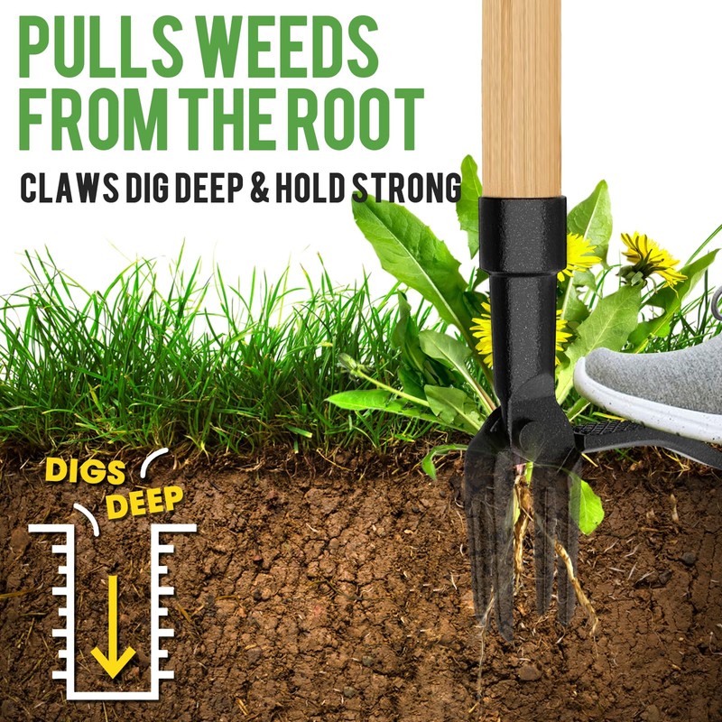 Raxfekro Foot operated weed remover, 110 cm, upright standing weed