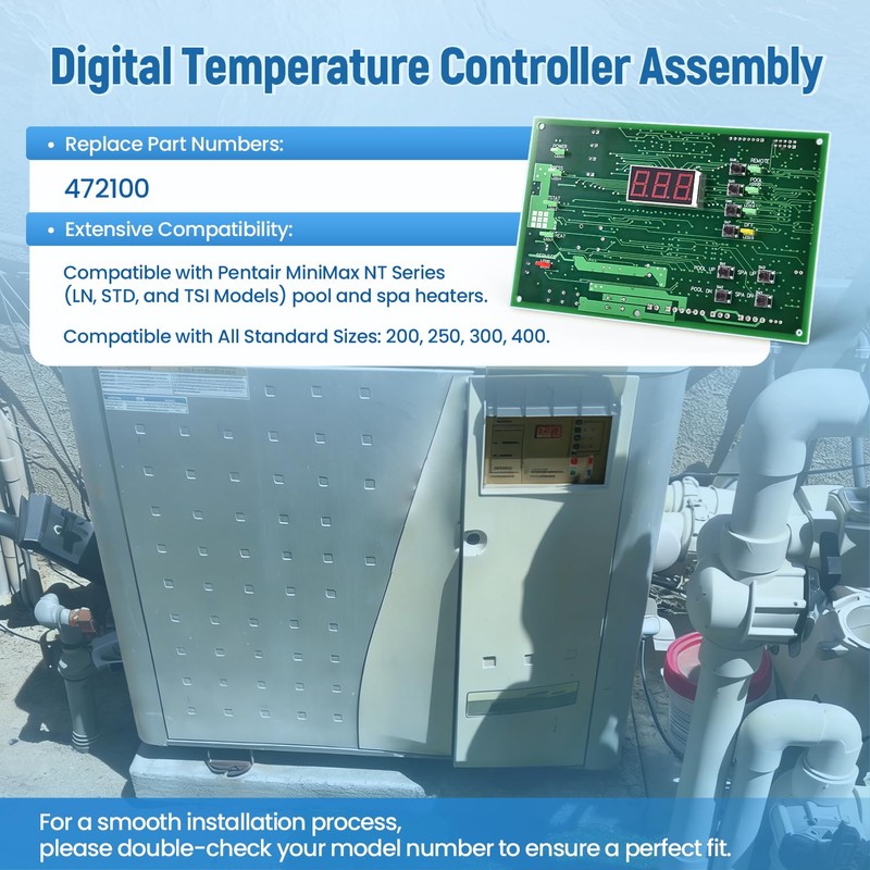 Fuabator 472100 Digital Temperature Controller Assembly with a New Keypad