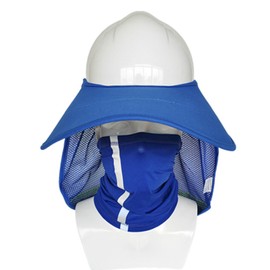 URTERYSER Reflective Sun Shade for Hard Hats Safety Helmets Neck Shield Foldable Neck Shade Breathable Mesh Sun-Shade for Hardhats Refl, Royal Blue