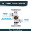 (Pack of 10) Seelink 1/4-Turn Dual Compression Outlet Angle Stop
