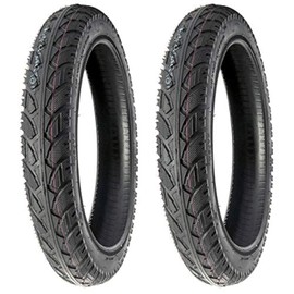 MMG Set of 2 All-Terrain Tread Tire Size 16x2.50 (65-305) Fits Electric Bikes (e-bikes), Kids Bikes, Small BMX and Scooters Fits 12 Inches Rims